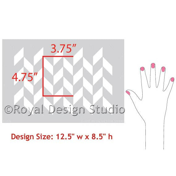 herringbone stencil pattern