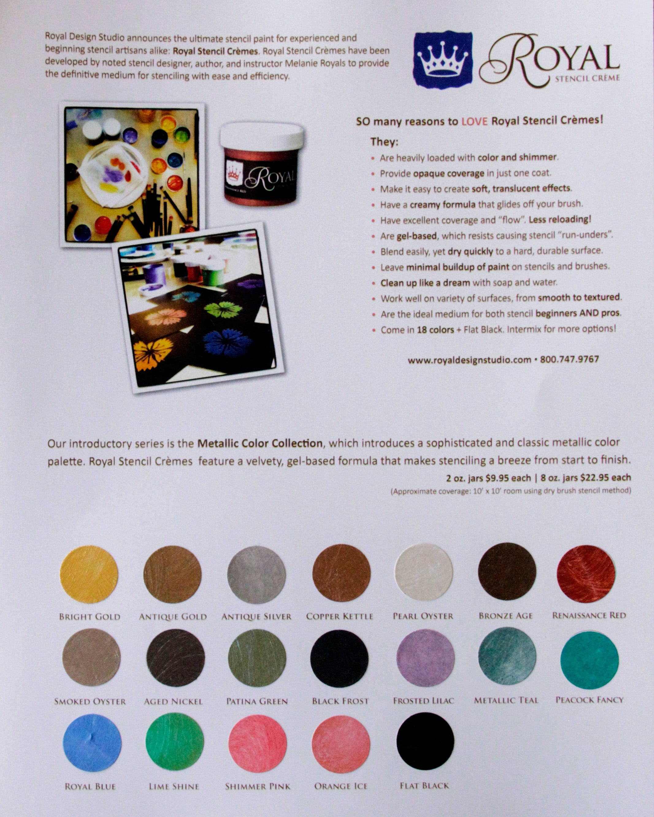 Royal Stencil Cremes Color Chart