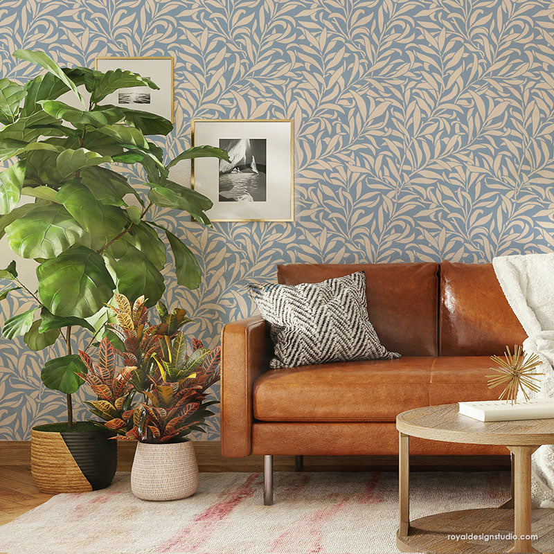 NEW! Thicket Leaves Wall Stencil