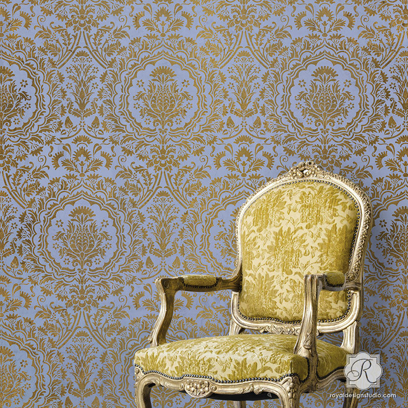 Laleh Persian Damask Wall Stencil