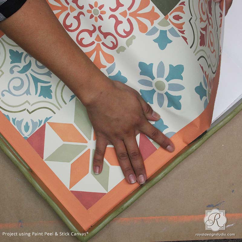 Paint Peel and Stick Canvas - Removable Canvas for Stenciled Decor Projects - Royal Design Studio