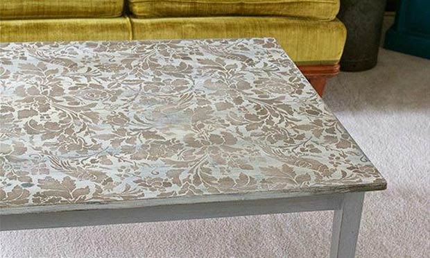 Stencil Yourself a Tres Chic Coffee Table