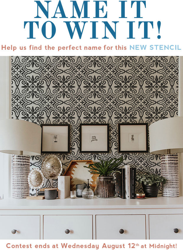 Name and WIN This Tile Stencil!