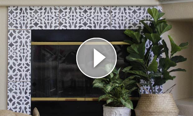 Hot Hack: How to Stencil Your Fireplace