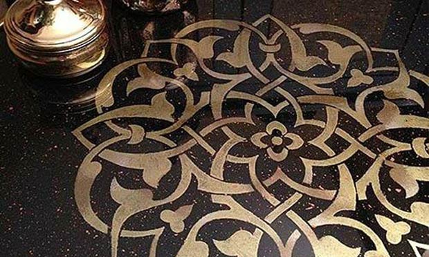 Putting on the Glitz with Metallic Stenciling Ideas