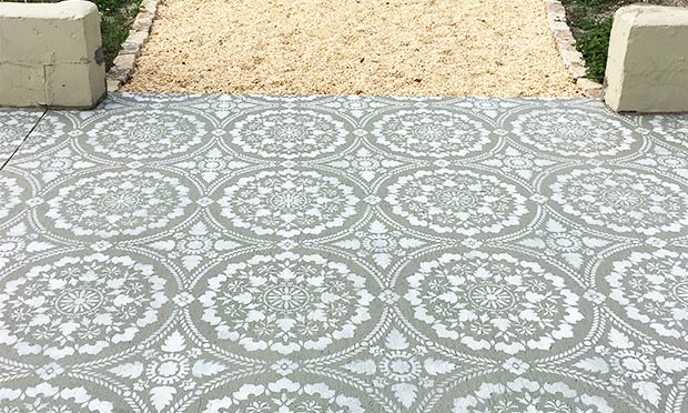 How to Stencil a Concrete Patio Floor