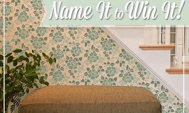 DIY Tutorial with New Floral Stencil - Name It to Win It!