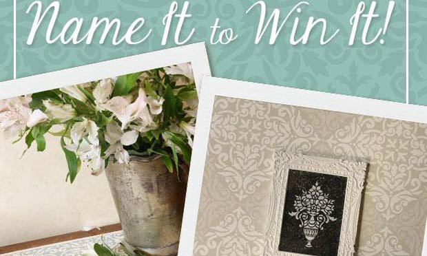 Name It to Win It: New Damask Tile Stencil Pattern!