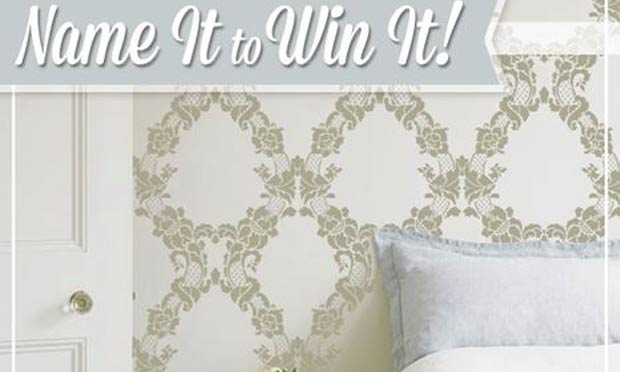 Name It to Win It: Elegant Floral Damask Stencil