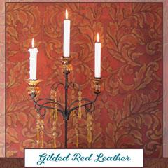 Royal Recipe: How to Stencil a Gilded Red Leather Wall Finish