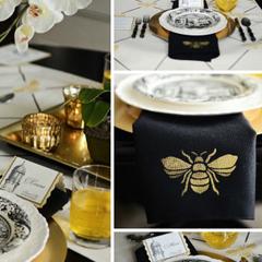 Stencil a Queen Bee Luncheon Table