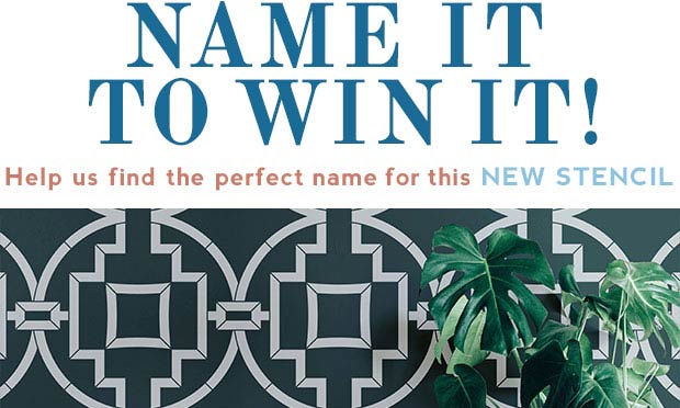 Name It to WIN It! Win This Stencil Now...