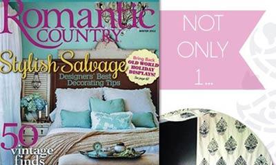 Stencil Double Feature in Romantic Country Magazine!