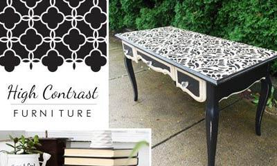 Opposites Attract! Black and White Stenciling