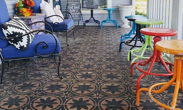 Easy Breezy Patio Floor Stencil Ideas