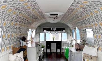 Up Against the Wall in an Airstream Trailer