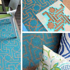 Low Budget - High Style Stenciled Outdoor Rug