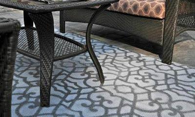 Stepping Out on a Stylishly Stenciled Outdoor Rug