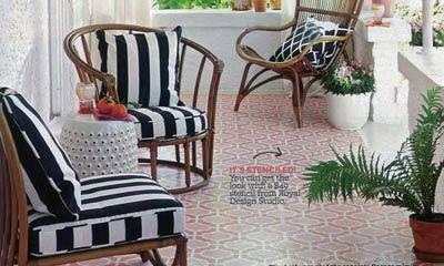 Stenciled Floor Feature in Better Homes and Gardens