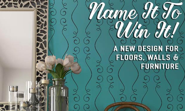 New Modern Design: Name & Win This Stencil!