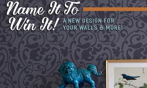 Name & Win This New Moroccan Wall Stencil!