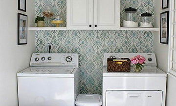 Beautiful DIY Laundry Room Makeovers with Stencils