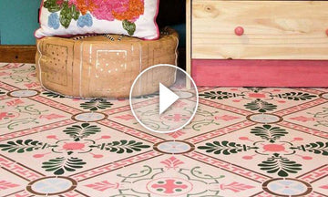 Solution to Vinyl Flooring: How to Paint with Floor Stencils