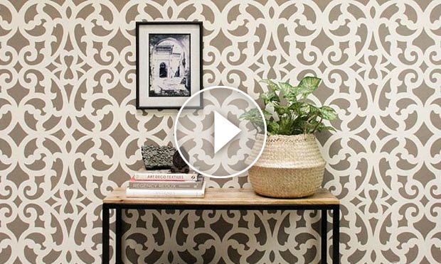 Fast & Fabulous: How to Stencil a Wall in Only 1 Hour!