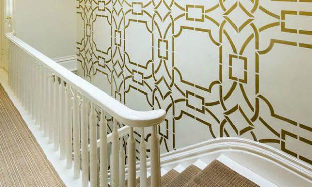 Stenciled Walls Strike Gold