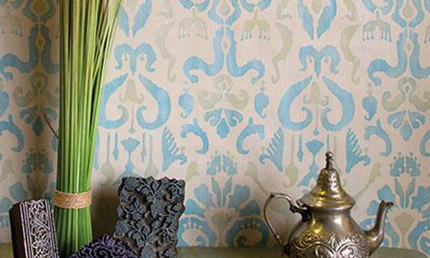 Stencil How-to: Ikat Fabric Effect