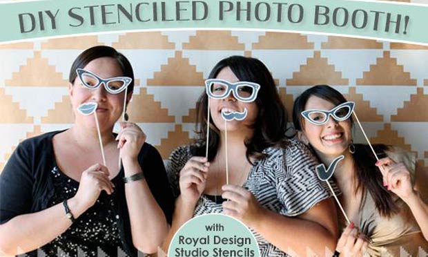 Stencil How-To: Wedding Photo Booth Backdrop