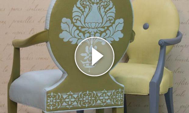 How to Stencil Tutorial: Upcycle Upholstery with Chalk Paint