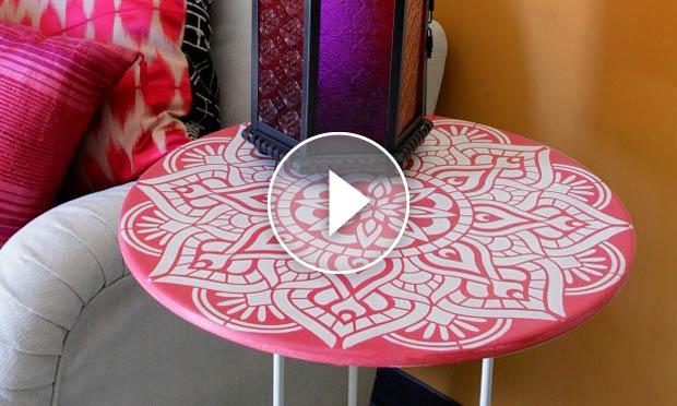 IKEA Hack: How to Stencil a Mandala Table