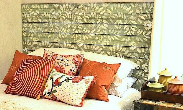 6 DIY Stenciled Headboard Ideas