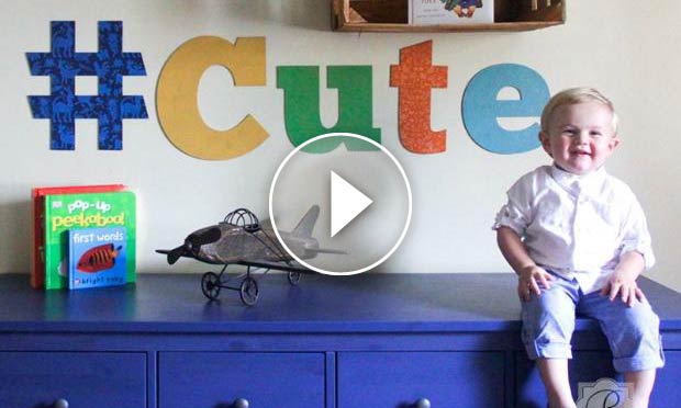 Craft Stencil Tutorial: Cute Wall Art Letters for Kids