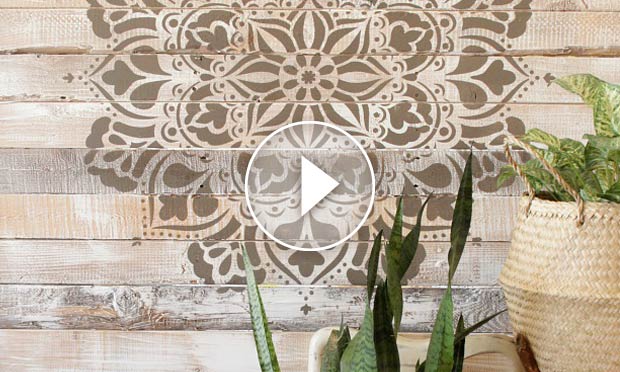 How to Paint a Wood Pallet with Mandala Stencils