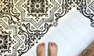 Painted Tile Floor Stencils that Anyone Can Do