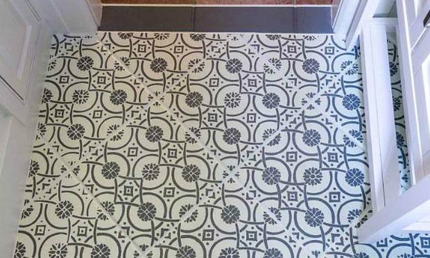 Stencil and Save! Upcycling Old Bathroom Tiles with Stencils