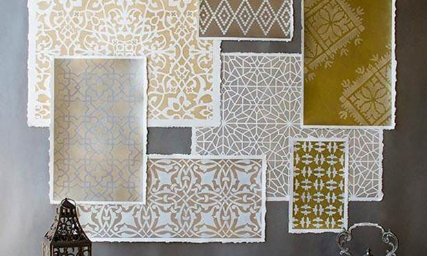 Stencil How-to: Metallic Moroccan Stencils