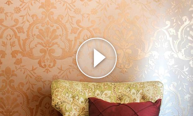 How to Stencil a Beautifully Embossed Wall with Joint Compound Plaster