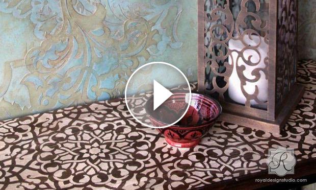 How to Antique Furniture with Stencils the Easy Way