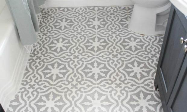 The Renovation Hack That Will Save You $1000s: Bathroom Tile Floor Stencils