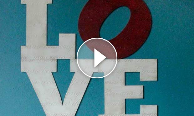 Stencil Embossing Tutorial with Wall Art Letters