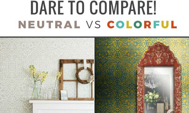 Neutral Vs Colorful Design Challenge: Colorful vs Neutral Stencil Ideas