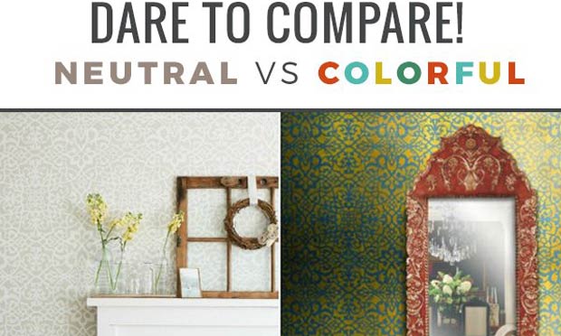 Design Challenge: Colorful vs Neutral Stencil Ideas