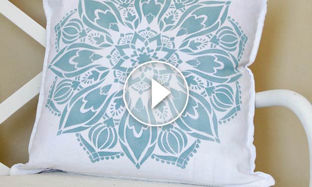 Get the Anthropologie Look: How to Stencil a Mandala Pillow