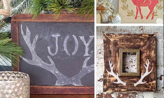 Stenciled Holiday Wall Art Ideas