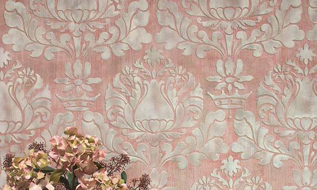 How to Stencil Tutorial: Stenciling a Textured Fabric Wall Finish