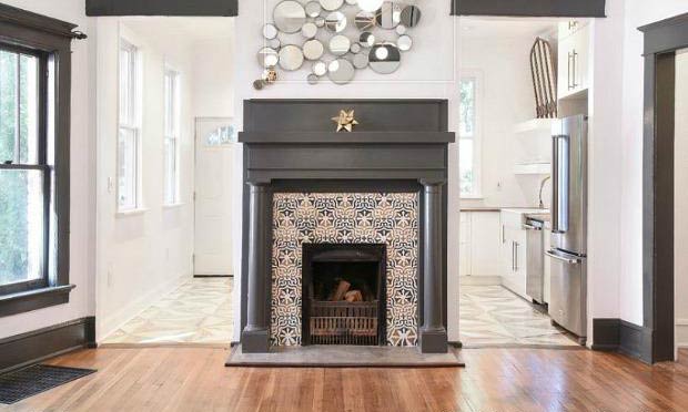 Hot Decorating Idea: Stenciled Fireplace Surrounds & Mantles