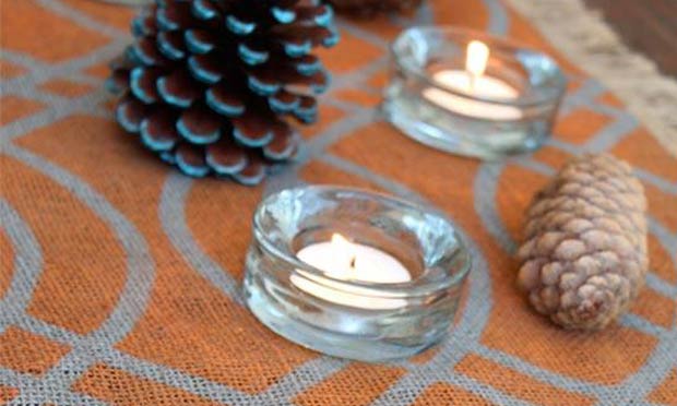 Stencil How-To: Burlap Table Runner